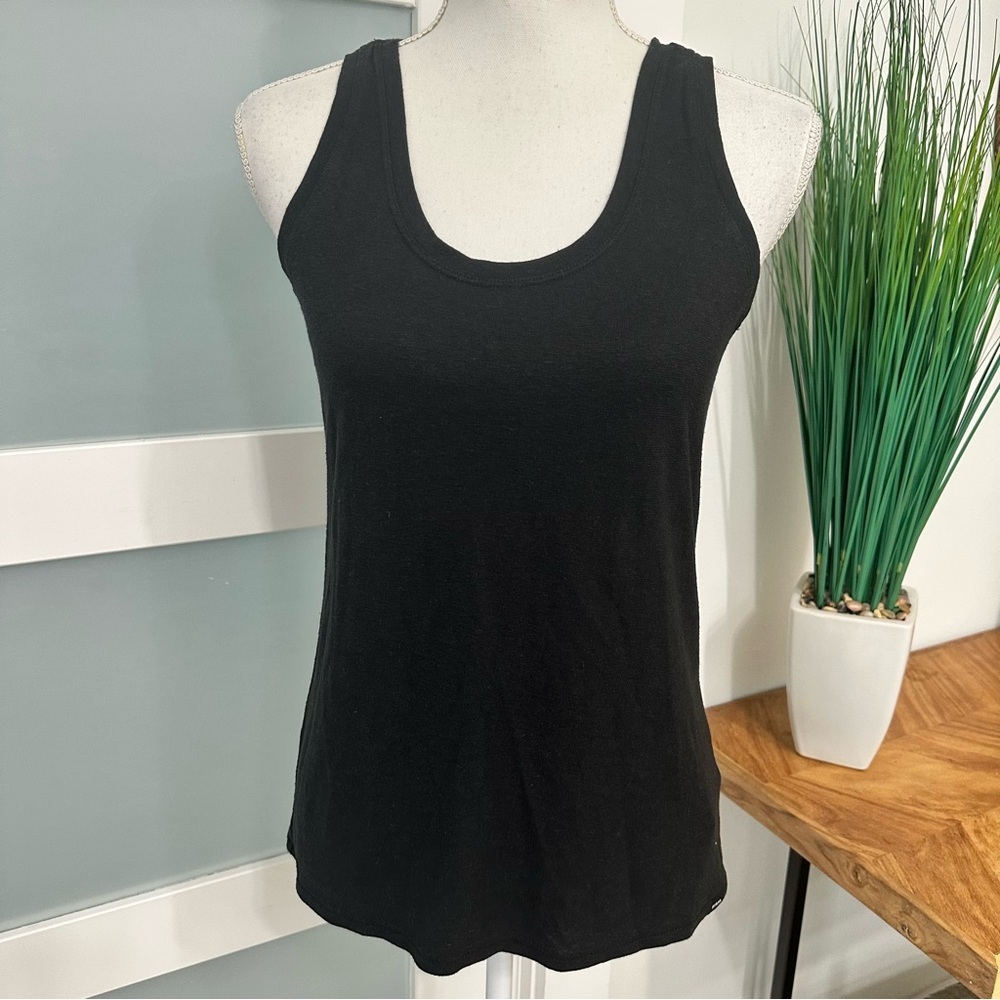 Prana Cozy Up Black Tank Top SZ XS Classic Athleisure Yoga Casual NWT